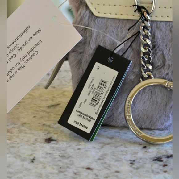 NEW Kate Spade Owl Hoot 3D Fuzzy Coin Purse Keychain - Picture 4 of 7